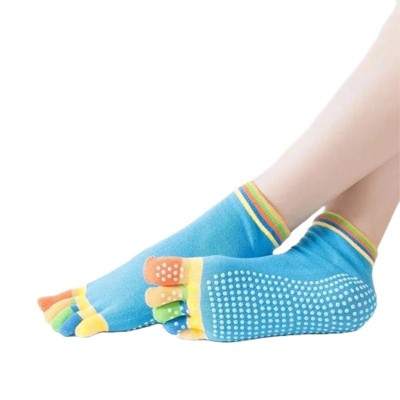 Solid Color Rainbow Toe Socks from the Sock Panda (Women's Sizes, Adult Medium)