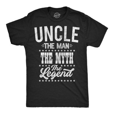 Mens Funny T Shirts Uncle The Man The Myth The Legend Sarcastic Graphic Novelty Tee for Men - Crazy Dog Men's T Shirt Gift for Uncle