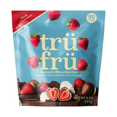 Tru Fru White & Dark Chocolate Frozen Strawberries - 8oz