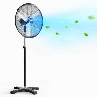 ROVSUN 24'' Industrial Heavy Duty Standing Fan, 7600CFM High Velocity Pedestal Fan for Shop, Workshop, Garage