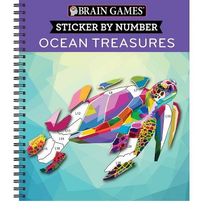 Brain Games - Sticker by Number: Ocean Treasures (13 Images to Sticker) - by  Publications International Ltd & New Seasons & Brain Games