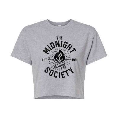 Women's - Are You Afraid of the Dark - Midnight Society Est. 1991 Cropped Graphic T-Shirt