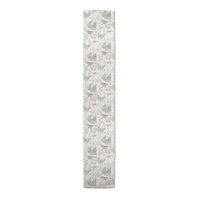 Creative Products Butterflies On White 16 x 72 Cotton Twill Table Runner