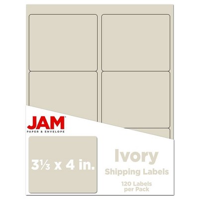 JAM Paper Mailing Labels 3 1/3" x 4" 120ct