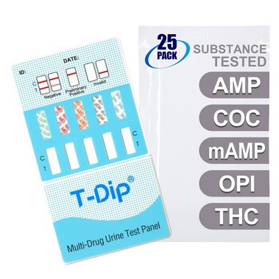 Mintegrity [25pk] 5 Panel Urine Drug Test Card for Home | High Sensitivity Substance Screening Home Detection Urine Dip Card | MT-WDOA-254