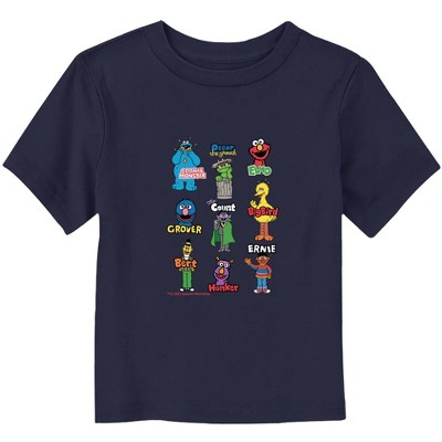 Toddler's Sesame Street Character Name Panels Introductions T-Shirt