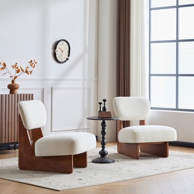 Christopher Knight Home Carlos Modern Wood Upholstered Accent Chair (Set of 2)