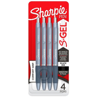Sharpie 4pk S-Gel Pens Black Ink 0.7mm Medium Tip