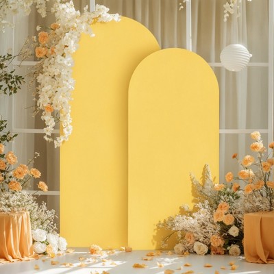 3-Piece Set Polyester + Spandex Wedding Arch Fabric Set 6Ft + 6.6Ft + 7.2Ft Background Frame Zipper Fabric Set