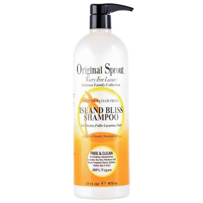 Original Little Sprout Luscious Island Shampoo (33 oz XXL LITER) Vegan & Cruelty-Free | Neutral PH Level | Smooth & Shine | For All Hair Types