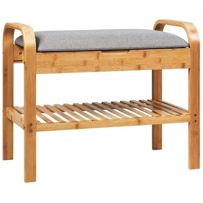 MOEPISY Shoe Rack Bench with Storage Shelf for Entryway Hallway Bedroom