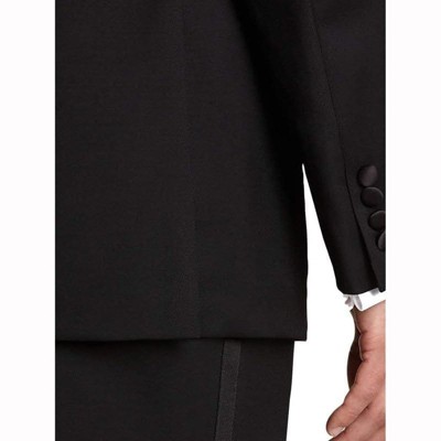 Adam Baker Men's 100% Wool Modern Fit Single Breasted Three Piece Tuxedo - Colors