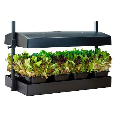 SunBlaster SL1600220 T5HO Indoor Canopy Grow Light Garden System with 2, 18-Inch 18-Watt 6400K Strip Lights & 2 NanoTech T5 Reflectors, Black