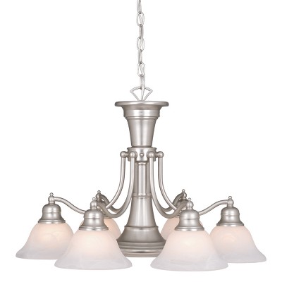 VAXCEL Standford 6 Light Chandelier with Down Light and Switch