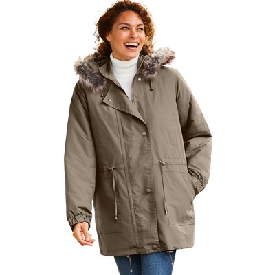 Woman Within Quilt-Lined Taslon Anorak