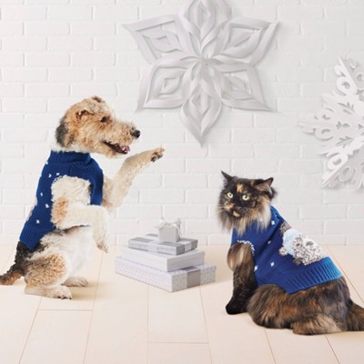 Polar Bear Dog Sweater - Wondershop™ Dark Blue