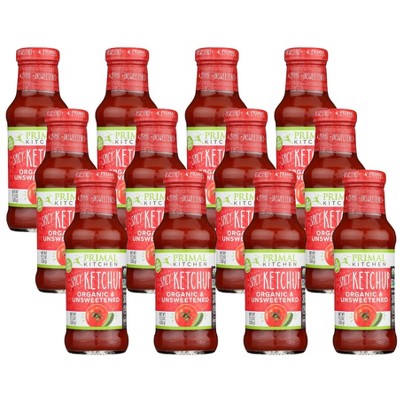 Primal Kitchen Spicy Unsweetened Ketchup - Case of 12/11.3 oz
