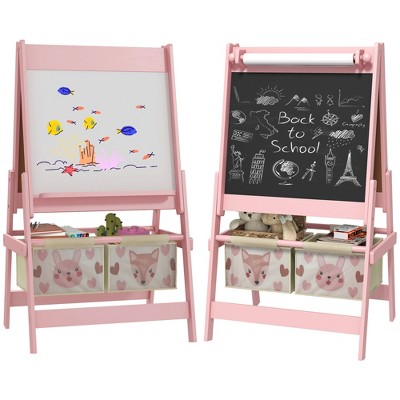 Dexmalle  3 in 1 Toddler Painting Easel with Blackboard