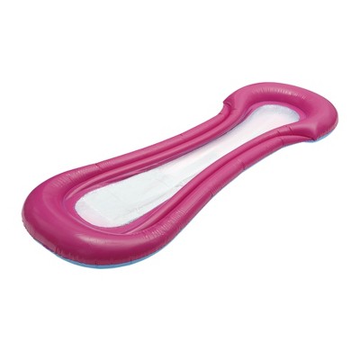 Unique Bargains Oval Pool Hammock Lounger Rose Red 1 Pc