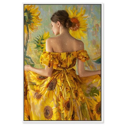 Art Remedy Van Gogh Sunflowers Dress Fashion and Glam Wall Art Framed