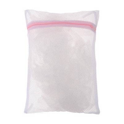 Unique Bargains Thickened Coarse Mesh Laundry Bags Pink 1 Pc