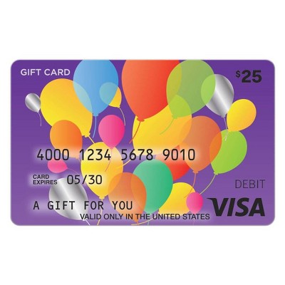Visa Happy B-Day Gift Card - $25 + $4 Fee