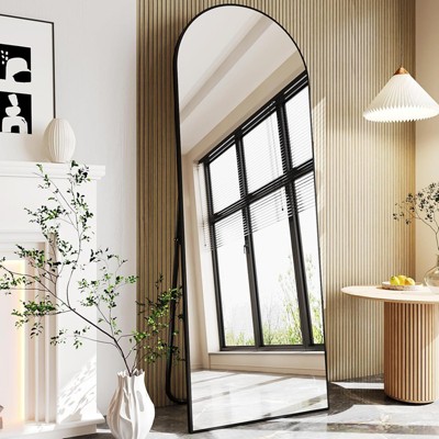 BEAUTYPEAK Full Length Arched Full Body Floor Mirror with stand