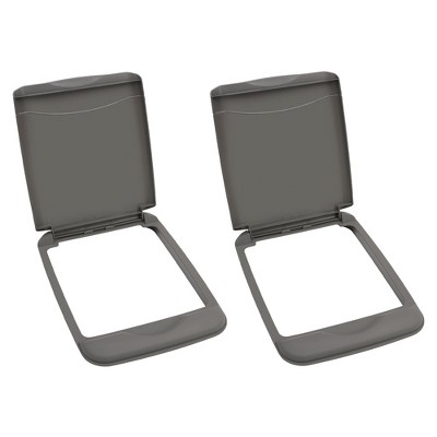 Rev-A-Shelf 35 Qt Under Sink Garbage Can Lid for Base Kitchen and Bathroom Cabinet Replacement Plastic Trash Bin Lid Only (2 Pack)