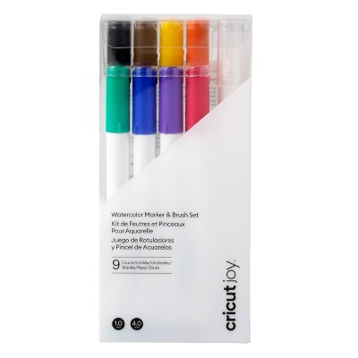 Cricut Joy 9pk Watercolor Markers 1.0: Multicolored Artist Markers for Adults, 1.0mm Point, Inkjoy & Cricut Watercolor Pens