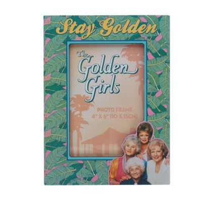 Silver Buffalo The Golden Girls "Stay Golden" Die-Cut Photo Frame | 4 x 6 Inches