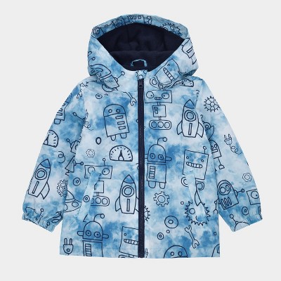 Rokka&Rolla Toddler Boys' Fleece Lined Full Zip Windbreaker Rain Jacket