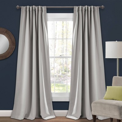 Insulated Back Tab Blackout Window Curtain Panels Set - Lush Décor
