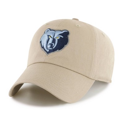 NBA Memphis Grizzlies Khaki Clean Up Hat: Cotton Twill, Adjustable Strap