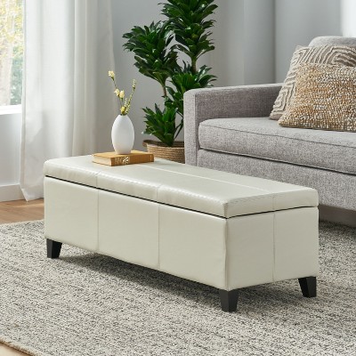 CAVINAS Bed Bench with Storage Cushioned Blanket Storage Chest Modern Bench Storage Bedroom for Bedroom, Living Room