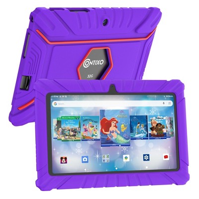 Contixo V8 Kids Tablet 7" Android Tablet with Parental Controls, 32GB Storage, Disney eBooks, Dual Cameras & Kid-Safe Design-Purple