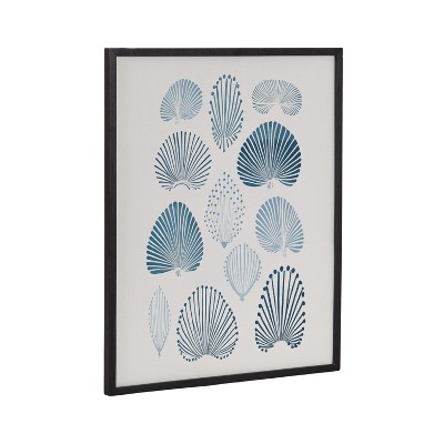 Kate & Laurel All Things Decor 16"x20" Gallery Abstract Coastal Blue Coral Print by The Creative Bunch Studio Black
