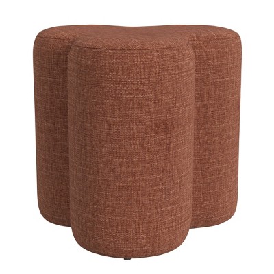 HomePop Clover Shaped Chenille Ottoman