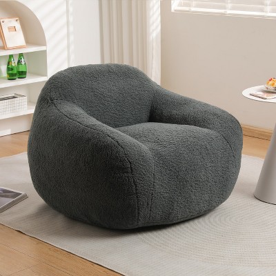 KTMBDW Bean Bag Chair with High Rebound Memory Foam Bean Bag Chairs for Adults Plush Lazy Sofa with Armrest for Living Room, Bedroom