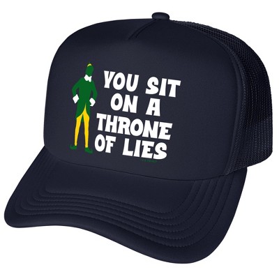Elf You Sit On A Throne Of Lies Foam Trucker Cap Navy