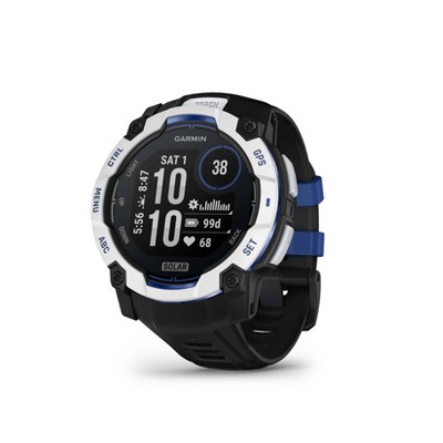 Garmin Instinct 3 50 mm Solar Whitestone with Black/Bolt Blue Silicone Band