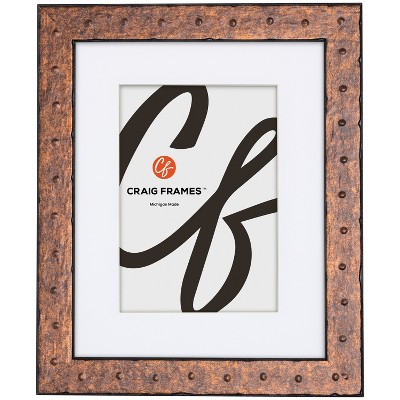 Rivet  Rust Picture Frame, Matted