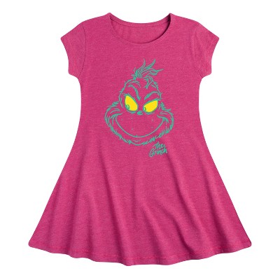 Girls' - Dr. Seuss -  Fit & Flair Cap Sleeve Graphic Dress