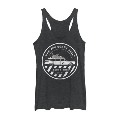 Women's Ghostbusters Ecto-1 Wagon Logo Racerback Tank Top