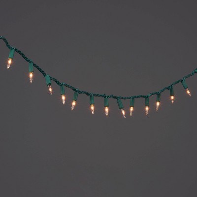 100ct Incandescent Smooth Mini Christmas String Lights with Green Wire - Wondershop™