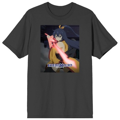Edens Zero Homura Kôgetsu Men's Charcoal Short Sleeve Crew Neck Tee