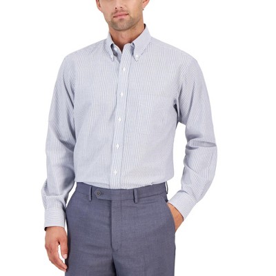 Club Room Mens Striped Button Down Dress Shirt
