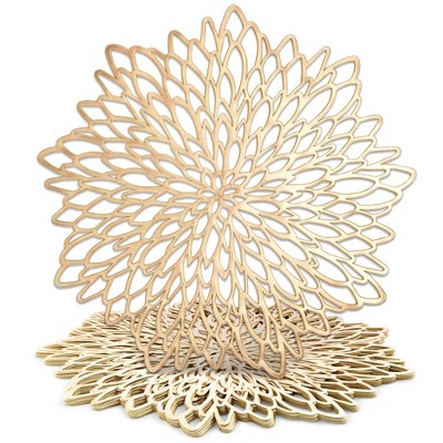 Juvale 10 Pack Vinyl Placemats for Thanksgiving, Christmas, Holiday, Leaf Design, 14.4 in
