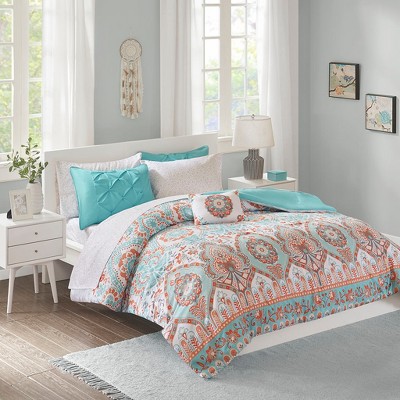 Grungis 6 Piece Polyester Twin Bedding Comforter Sets with Bed Sheets,Comfort Sheets Set for Bedroom