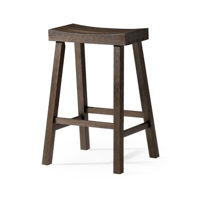 Maven Lane Vincent Backless Wooden Counter Stool 27"