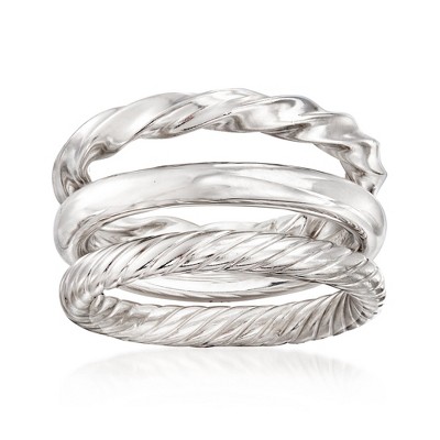 Ross-Simons Sterling Silver Jewelry Set: 3 Polished Rings